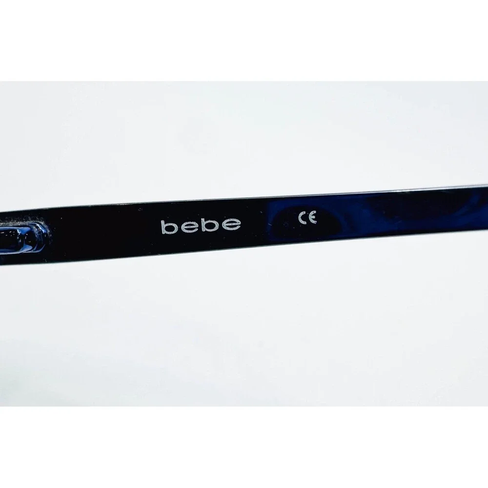 Bebe Eyeglass Frames Womens Blue Tortoise Crystal Accents BB5128 52-16-135